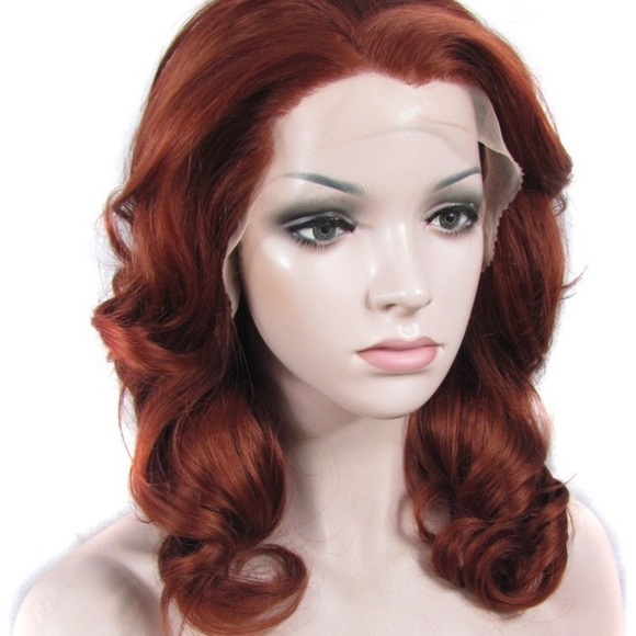 ♥️SCARLETT 16” AUBURN RED LACE FRONT WIG *NWT*♥️